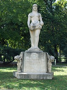 The monument of gratitude by Georges Salendre in Basel is on the Spalenring opposite the former rifle house on the Schützenmattpark.  In memory of Switzerland's humanitarian aid in the Second World War.  In particular those of Marc Bernheim from Alsace and Mathilde Paravicini from Basel