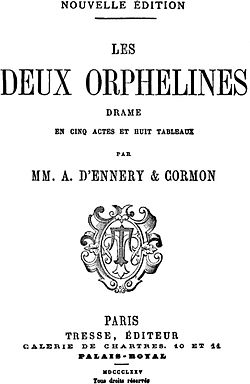 Illustratieve afbeelding van het artikel Les Deux Orphelines (play)