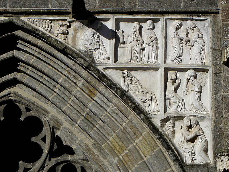 File:Dol-de-Bretagne (35) Cathédrale Saint-Samson Grand porche sud Face est 03.JPG