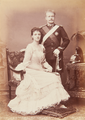Don Carlos, Duke, and Amélie, Duchess, of Braganza (Duchess eldest daughter of the Count and Countess of Paris), 1886.png
