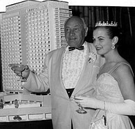 Conrad Hilton and actress Dorothy Johnson attend the grand opening, March 23, 1958
