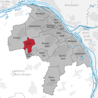 So kommt man zu Mainz Drais mit den Öffentlichen - Mehr zum Ort Hier