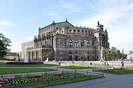 The Semperoper, completely rebuilt and reopened in 1985