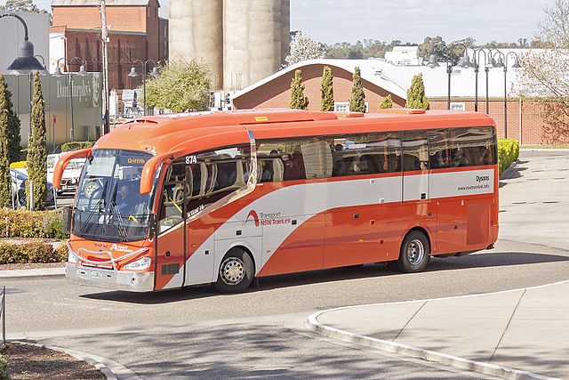 Dysons Irizar i6 bodied Scania K310IB at Wagga Wagga station in September 2015