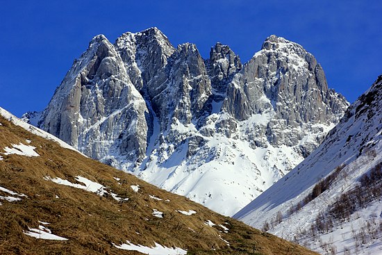 Early Spring Snowmelt Chaukhi Massif near or part of Kazbeki National Park.jpg