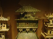 Ceramic models of watchtowers from the Han Dynasty (202 BC - 220 AD) showing use of dougong brackets Earthenware architecture models, Eastern Han Dynasty, 11.JPG