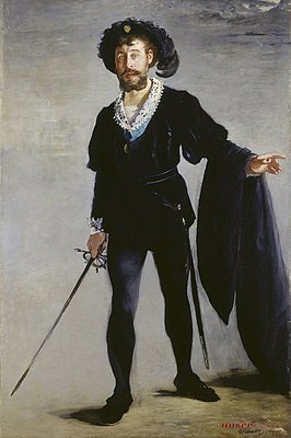 Portret van Faure in de rol van Hamlet