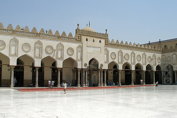 Al-Azhar Mosque in Cairo, built by the Fatimids between 970 and 972