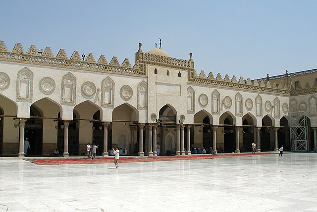 Al-Azhar Mosque in Cairo, built by the Fatimids between 970 and 972