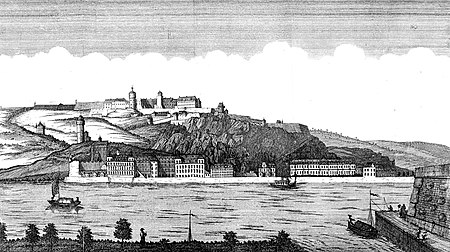 Ehrenbreitstein mit Philippsburg 1789