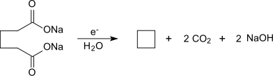 Electrolysis of sodium adipate