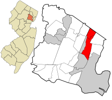 Location in Essex County and the state of New Jersey.