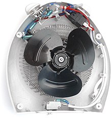 Typical fan heater's internal parts Fan heater innards 4989-2.jpg