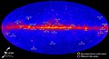 Carte du ciel montrant les pulsars découverts par Fermi (actualisé à juillet 2009).