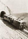 A train on the Rittnerbahn rack railway in far northern Italy in the early 20th century