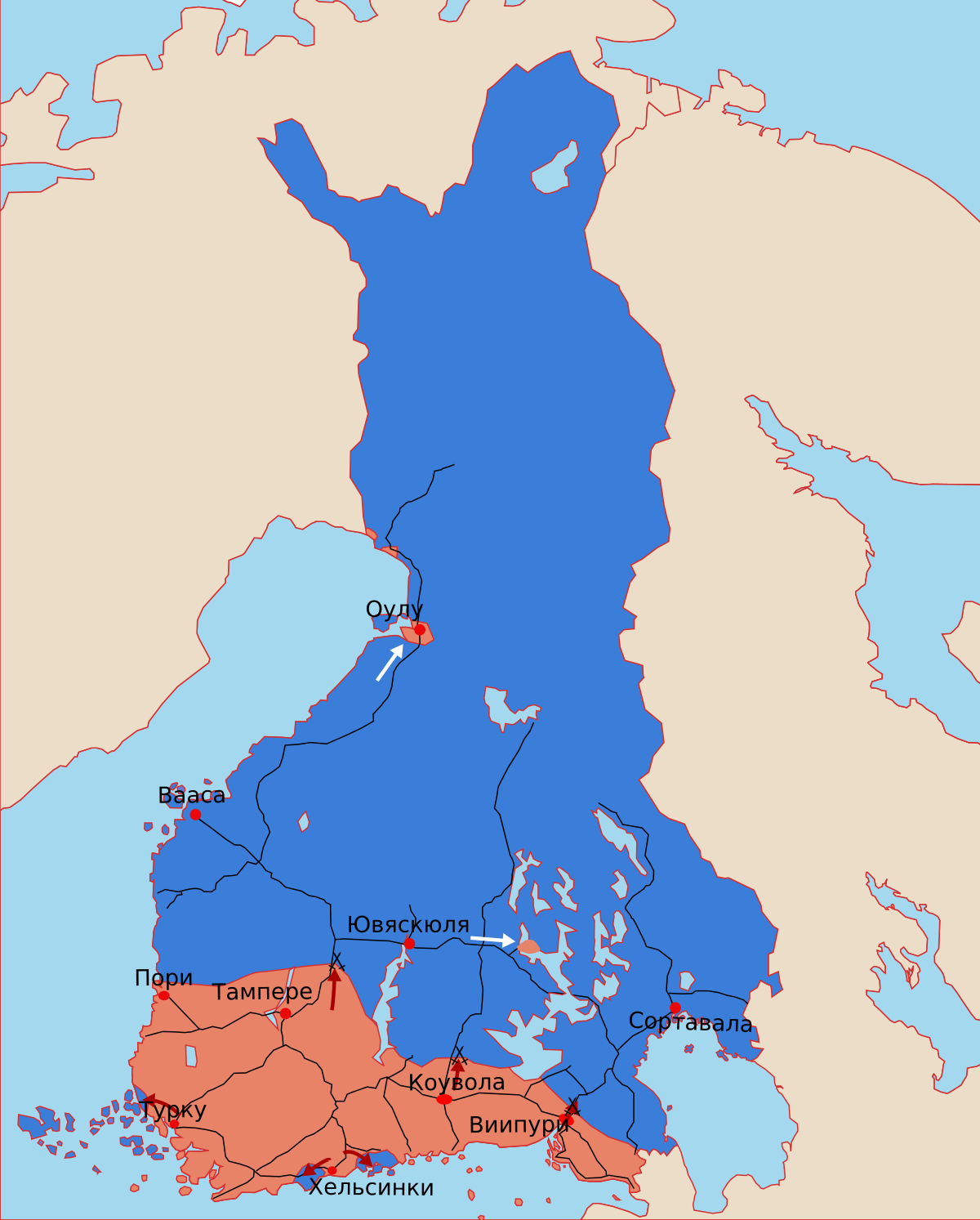 Территория финляндии до 1917 года карта