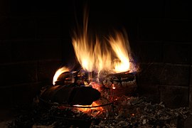 Fireplace at long exposure