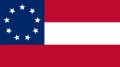 Eerste nasionale vlag met nege sterre "Stars and Bars" (21 Mei 1861 – 2 Julie 1861)