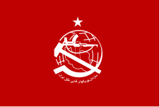 Flag of the Organization of Iranian People's Fedai Guerrillas (Red).svg