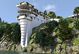 Frank Lloyd Wright - Restitution 3D du projet de la Seacliff house Herve GREGOIRE