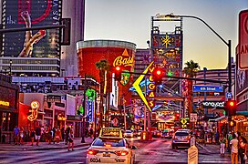 Downtown Las Vegas from Stratosphere Las Vegas, Las Vegas,…