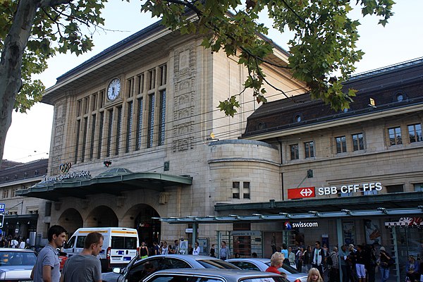 The main (north) entrance to the station in 2011