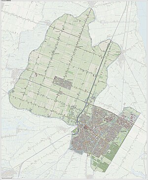 Topographic map of Purmerend (municipality), as of 2022