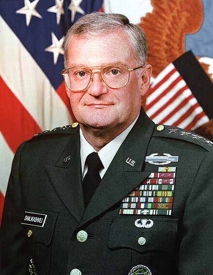 John Shalikashvili, a United States Army General who served as Chairman of the Joint Chiefs of Staff and Supreme Allied Commander from 1993 to 1997.