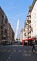 Genève. Le jet d'eau au bout de la rue du XXXI Décembre.