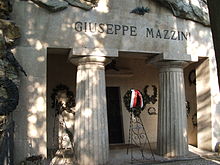 Mausoleum of Mazzini in the Staglieno cemetery of Genoa Genova-Staglieno-Tomba di Mazzini-DSCF8994.JPG