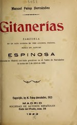 Миниатюра для Файл:Gitanerías - zarzuela en un acto dividido en tres cuadros (IA gitaneriaszarzue4111espi).pdf