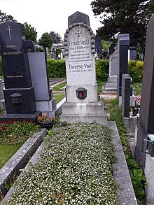 Das Grab von Franz Vogl auf dem Gersthofer Friedhof in Wien