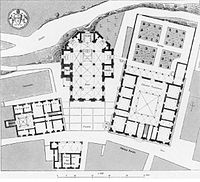 Praza de Pienza, planificación e edificios de Bernardo Rossellino (1459).