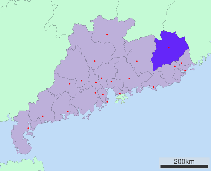 File:Guangdong subdivisions - Meizhou.svg