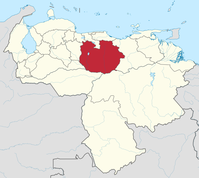 Beliggenhed af Guárico delstat