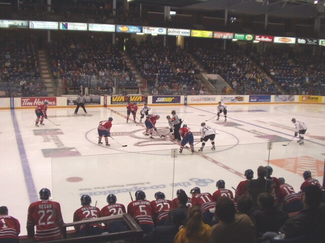Guelph Storm face off on home ice. February 15th, 2006