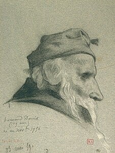 Émile Lévy, Harmand David [sic], dessin, 1859, Musée d'Orsay.
