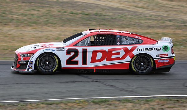 Burton’s No. 21 car at Sonoma Raceway in 2022