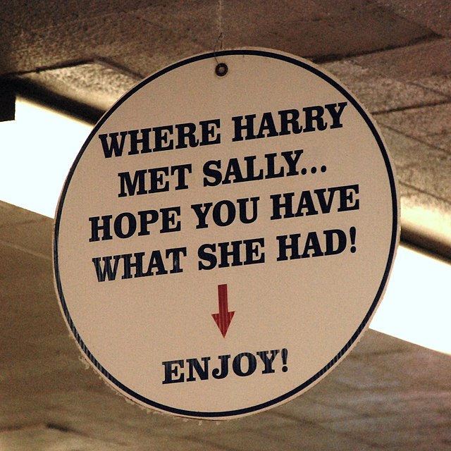 《當哈利遇到莎莉》的紀念標誌