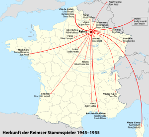 Herkunft der Reimser Stammspieler 1945–1955