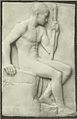 „Sitzender Hirte“ von de:Hermann Lang (Bildhauer), Relief, 1893.