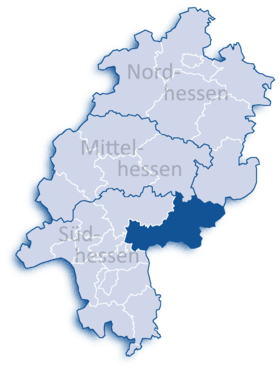 Plassering av Main-Kinzig-distriktet