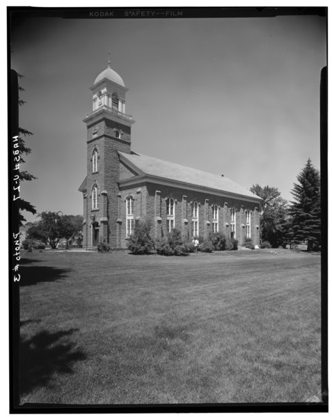 File:Historic American Buildings Survey, P. Kent Fairbanks, Photographer June 30, 1967 SOUTH AND EAST (FRONT) ELEVATIONS. - Wasatch Stake Tabernacle, Main Street at 100 North Street, HABS UTAH,26-HEBER,3-1.tif