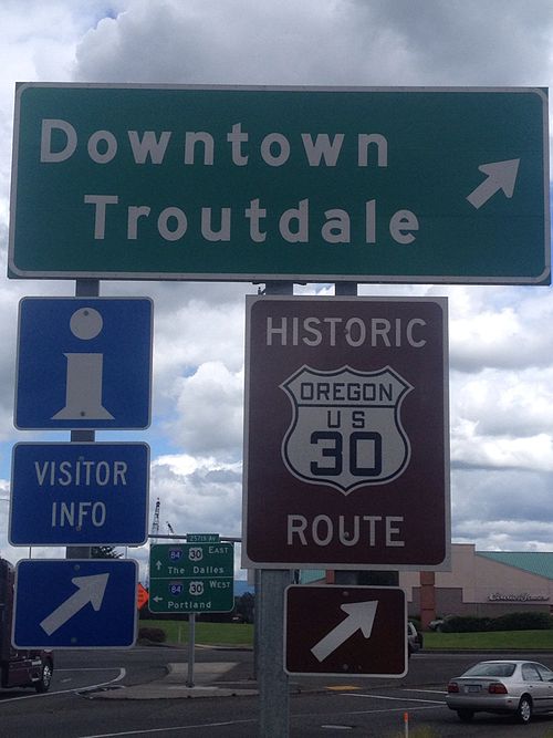 Historic US 30 sign
