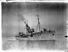 The Royal Navy military transport HMT Sir Agravaine during World War II