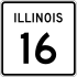 Illinois Route 16 işaretçisi