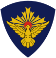 警察予備隊と保安隊の紋章。警察を表す旭日章に平和の象徴である鳩があしらわれていた。