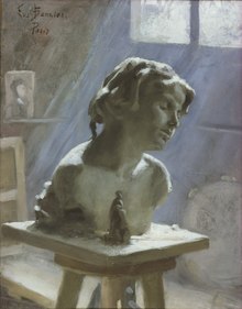 Интерьер студии в Париже (Ева Боннье) - Национальный музей - 20563.tif
