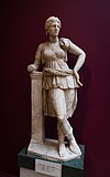 Istanbul Archaeology Museums, Statue of Artemis, marble, Mytilene, Lesbos, a copy of a 4th BC type.jpg