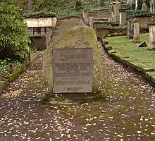 Gedenktafel auf dem Jüdischen Friedhof